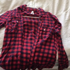 Red and blue flannel